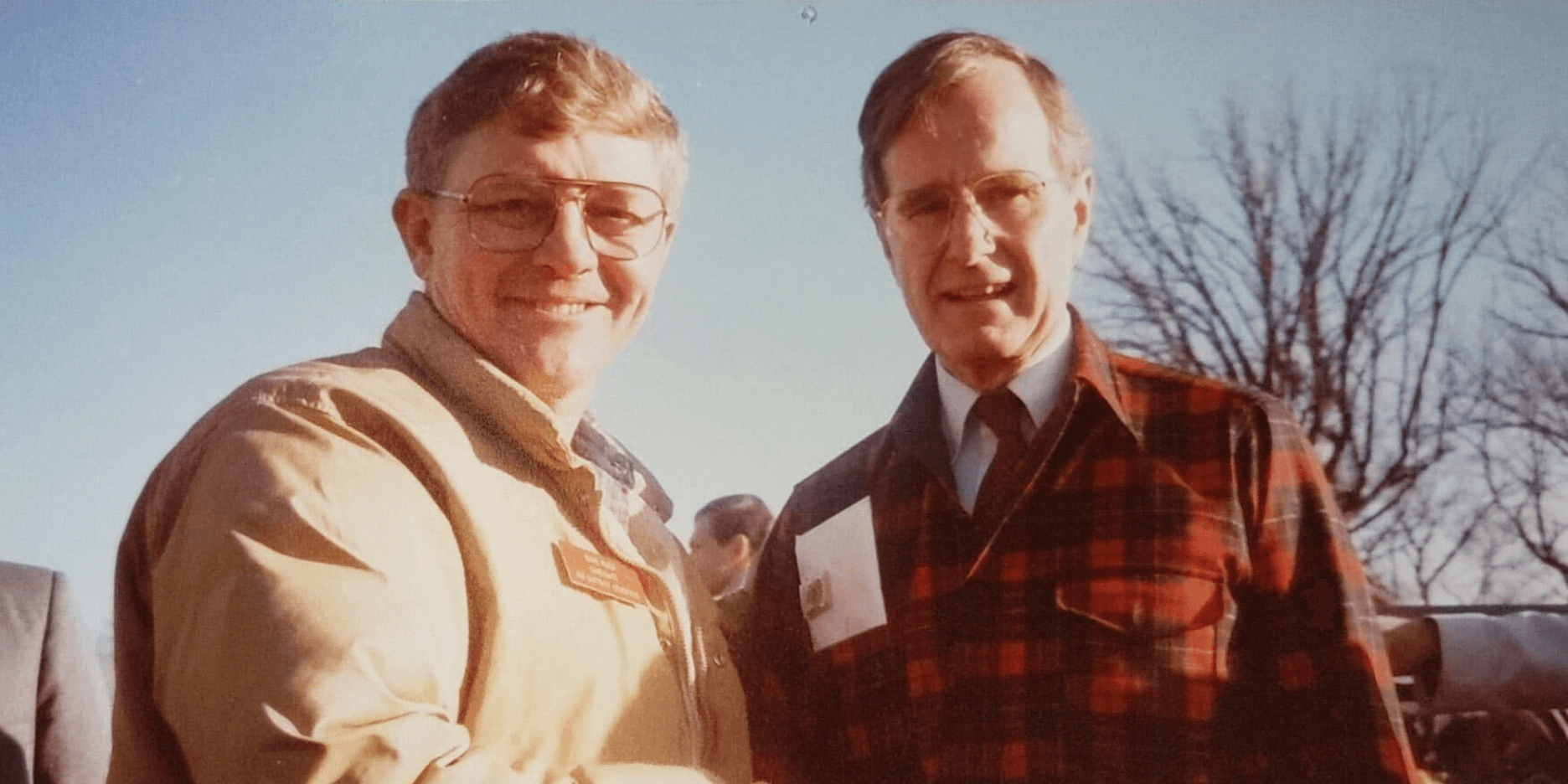 Matt's grandpa with President George H.W. Bush