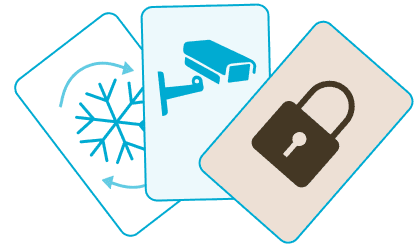 A secure, climate-controlled MYLO storage facility